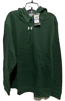 Under Armour Mens Forest Green Hustle Fleece Hoodie Sweatshirt Size XL Tall NWT • $40