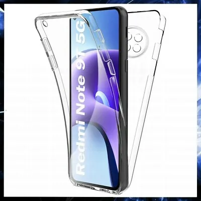 For XIAOMI REDMI NOTE 9T 5G 360° CLEAR CASE FRONT AND BACK TPU SILICONE COVER • $9.76