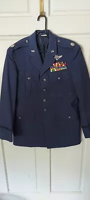 Highly Decorated Air Force Lieutenant Colonel Blue Dress Coat Vietnam Era Silver • $100