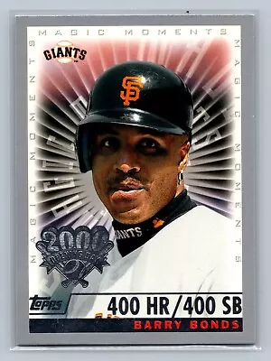 BARRY BONDS 2000 Topps Opening Day MAGIC MOMENTS #161 San Francisco Giants • $1.50
