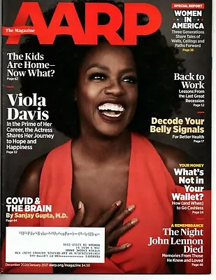 AARP Magazine Dec 2020/Jan 2021 Viola Davis Women In America John Lennon • $6.75