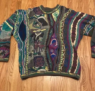 Vintage Coogi Sweater Size Medium Multi Pattern Australia • $250