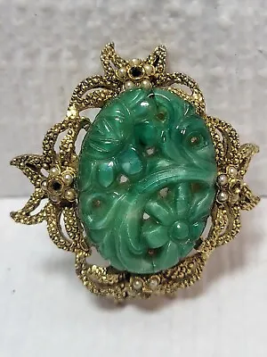 Vintage Pauline Rader Necklace Brooch Peking Glass • $28