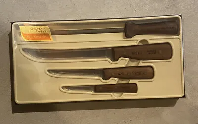 $45 • Buy Vtg Chicago Cutlery Chefs Favorite Knife B32WS 102s, 62s, 66s, Sharpening Steel