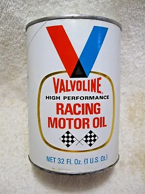 Vintage Collectible VALVOLINE RACING OIL Can • $24.95