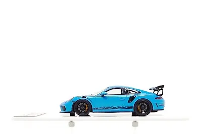 MakeUp Eidolon 1:43 Porsche 911 GT3 RS (991.2) In Miami Blue (EM573F) • $299.99