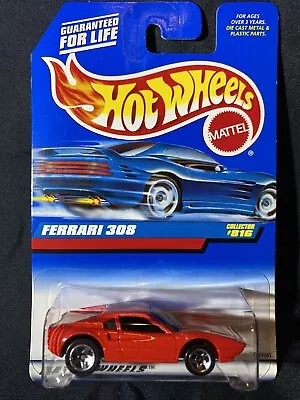 Very RARE Hot Wheels 1997 Ferrari  308 Red W/ Black Interior 816 Magnum PI Car • $12.50