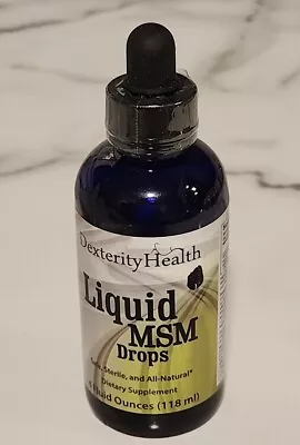 Liquid MSM Drops 4oz Dropper-Top Bottles 100% Sterile Vegan All-Natural • $29.99