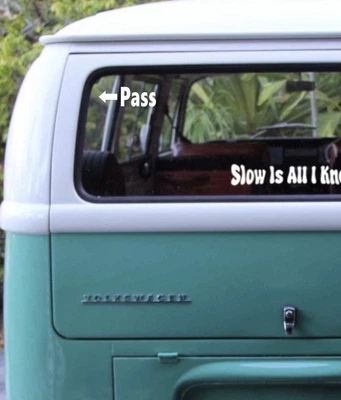 $3.95 • Buy “ Pass ” Sticker Volkswagen Bus Air Cooled Sticker Decal