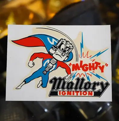 Original VINTAGE Water Decal MALLORY Ignition Distributor Drag Racing Hot Rod • $39.99