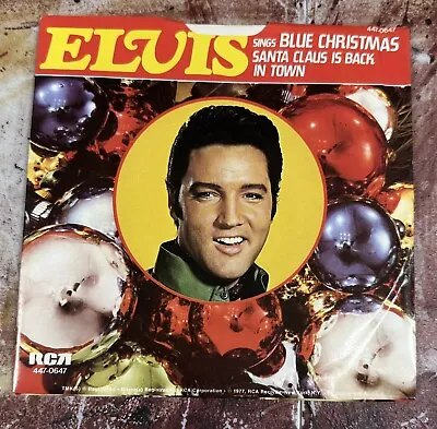 Elvis Presley 45 Record 447-0647 Blue Christmas MINT From  Unopened RCA Mailer • $20