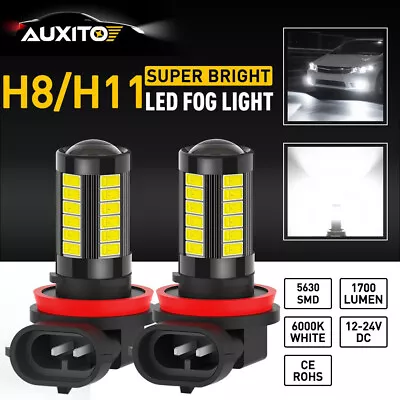 2pcs H11 H8 H16 LED Fog Light Bulb Car Driving Lamp DRL 6000K HID White 20000LM • $20.99