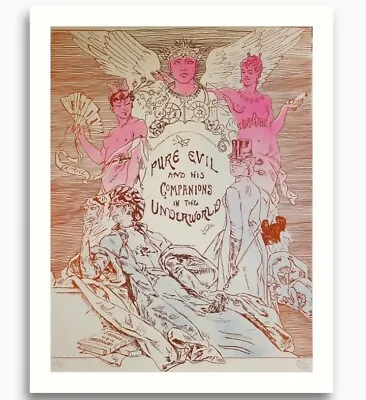 £150 • Buy Pure Evil Print  1889  Signed  Numbered Ltd To 50 Art Deco