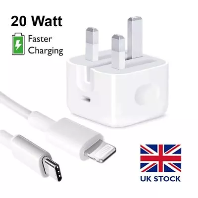 £12.99 • Buy For IPhone 14 13 12 11 Pro XR XS MAX Fast Charging USB-C PD Plug Charger Cable