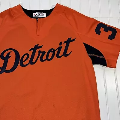 Detroit Tigers 2018 Women’s Medium Road Batting Practice Jersey 33 Orange Mesh • $20