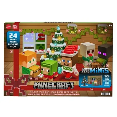 MINECRAFT • Mob Head Minis • Advent Calendar With 24 Surprises • Ships Free • $43.99