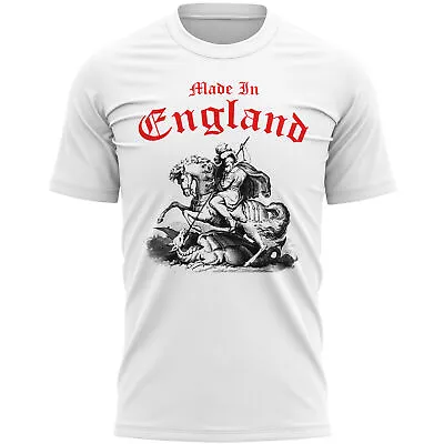 Made In England T Shirt Graphic Print St George's Day Gifts For Him English D... • £16.99
