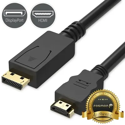 6FT DisplayPort Display Port DP To HDMI Male PC HDTV Audio Cable Adapter 1080p • $9.99