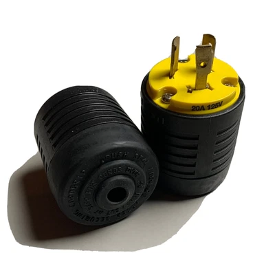 $14.90 • Buy 20A 125V NEMA L5-20P 3-Prong Locking Blade Male Plug Assembly (lot Of 10)