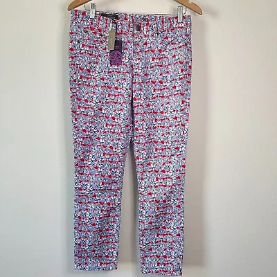 J CREW Women’s Size 29 Toothpick Ankle Jean Pants Tulip Floral NEW Liberty Arts • $24.99