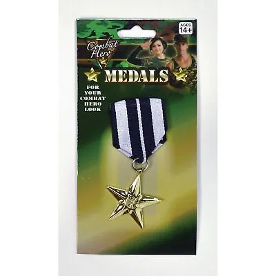 Bristol Novelty Army Combat Military Medal Unisex Fancy Dress Accessory New • £3.59