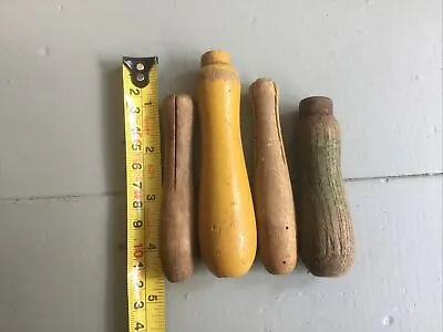4x Vintage Wooden Tool Handle. Old Tools. Spares Repairs Replacement • £9.99