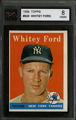 1958 Topps Baseball~#320~whitey Ford~hall Of Fame~new York Yankees~ksa 8 • $295