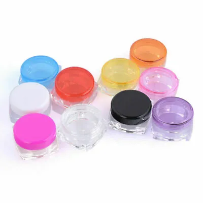 10/50/100x Pots Sample 3g 5g Jars Cosmetic Plastic Make Up Mini Tubs Lots • £5.82