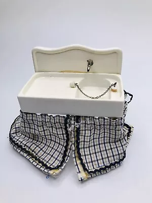 £16 • Buy Vintage Ceramic Belfast Free Standing Sink With A Curtain Surround Furniture