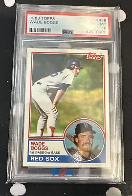 1983 Wade Boggs Topps Boston Red Sox #498 Rookie PSA 8 RARE CARD LOW POP • $799.95