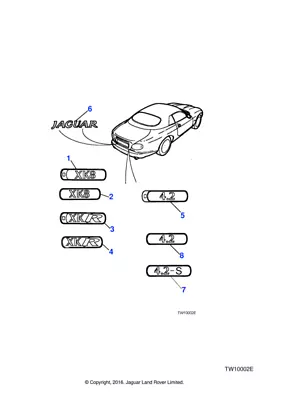 Jaguar Genuine Trunk Lid Badge Emblem Decal Fits XK8 1997-2006 Classic C2N2586 • £46.75