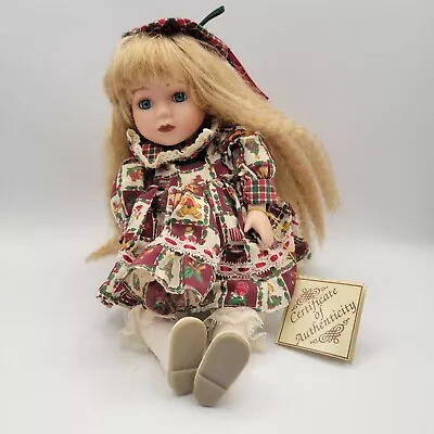 Vintage Soft Expressions Porcelain Musical Wind Up Doll Small 8  Sitting W COA • $12.80