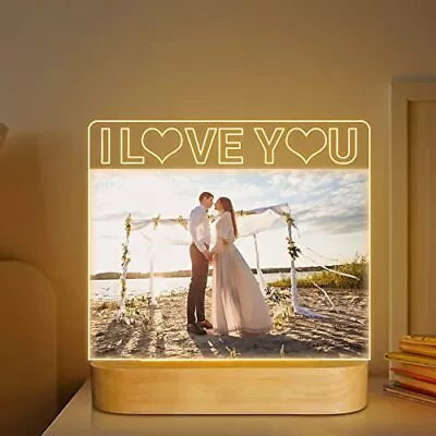 Light Up Picture Frame I Love You 4x6 Inches Acrylic Photo Frame With LED Nig... • $28.69