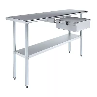 18 In. X 60 In. Stainless Steel Work Table With Drawer • $319.95