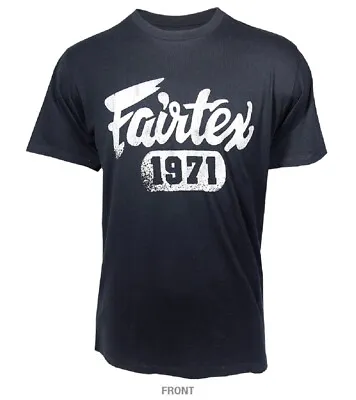Fairtex Mens Women Kids Shirt Muay Thai MMA Gym 1971 T-Shirt Black (Large) • $22