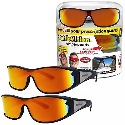 BattleVision As Seen On TV Wrap Arounds Polarized Sunglasses Fit Over • $24.99