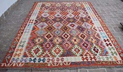 6'9 X 9'10 Handmade Afghan Tribal Khotrang Wool Area Kilim Rug 7x10 Persian Rug • $399