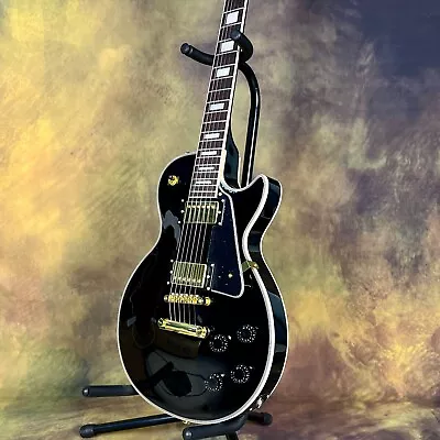 Custom LP Electric Guitar Black Beauty Solid Mahogany Body HH Pickups • $255.55