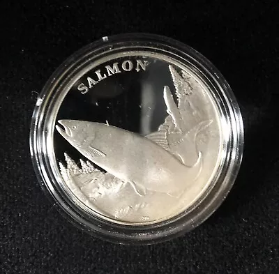 2003 National Wildlife Centennial Silver Medal - Salmon Series 90% Proof • $28.45