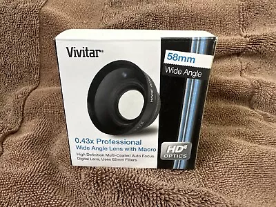 Vivitar 0.43X Professional Wide Angle Lens With Macro 58 MM Brand New • $9.99