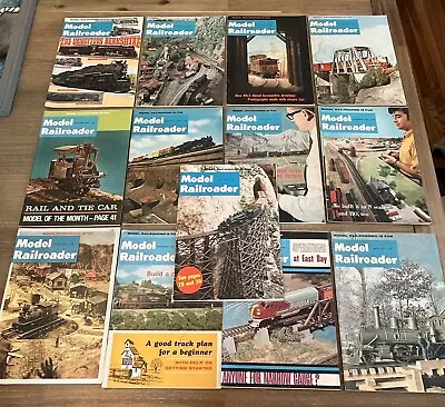 13 Vintage 1960's  MODEL RAILROADER MAGAZINE  Lot Of 13 Issues. • $12.99