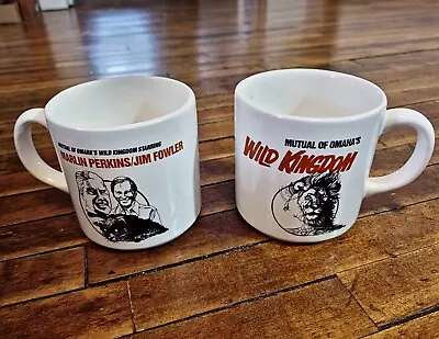 2 Mid-Century Marlin Perkins/Jim Fowler Mutual Of Omaha Wild Kingdom Coffee Mugs • $38.88