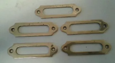 Antique / Vintage Brass Label Holder For Cabinet Hardware Lot Of 5 • $40