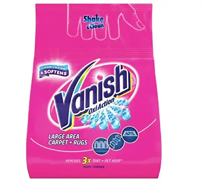 Vanish Carpet Cleaner + Upholstery Power Powder Large Area Cleaning 650 G • £10.73