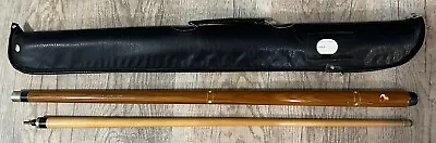 Dufferin 21oz 2 Piece Pool Cue With Inlay Red Maple Leaf Vtg Made In Canada • $60