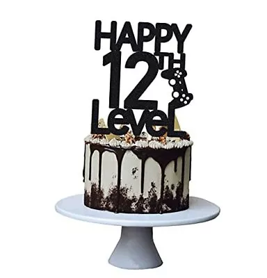 Grad Вao Level 12th Birthday Cake Topper For Boy 12 Year Video Game Theme  • £15.65