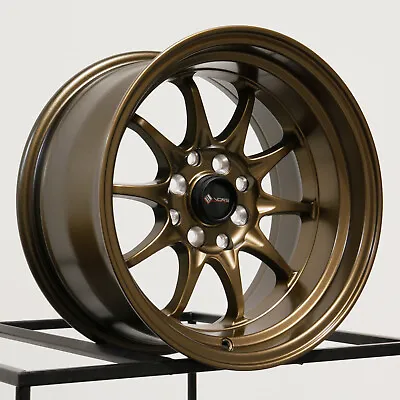 15x8 Vors TR3 4x100/4x114.3 0 Bronze Wheels Rims Set(4) 73.1 • $429