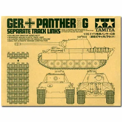 TAMIYA 35171 Panther G Separate Track Link 1:35 Military Model Kit • £18.60