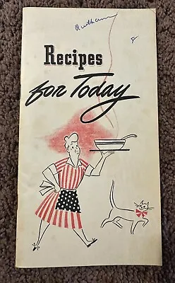 Vintage~Recipes For Today~ ￼ WWII Era Rationing Recipes~ General Foods~1943 • $19.99