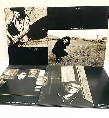 U2 THE JOSHUA TREE SINGLES 4 X 10” VINYL RECORDS REMASTERED & LIVE • £29.99